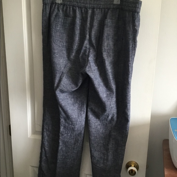 Wide leg linen with drawstring waist - Picture 3 of 6